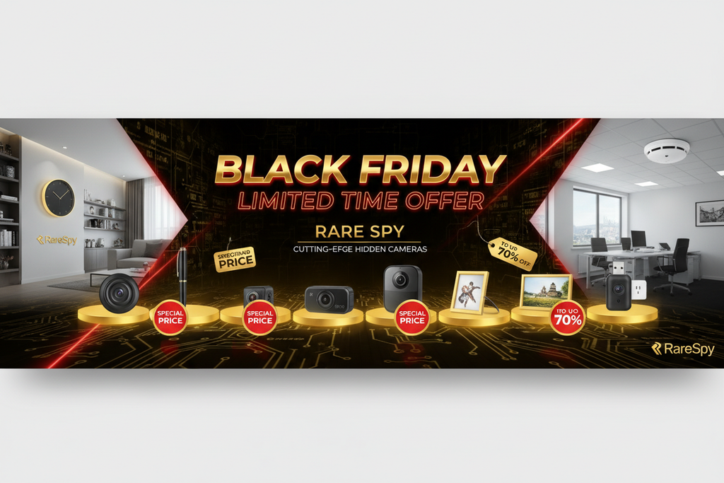 ブラックフライデー限定セール：Rarespy 隠しカメラ特価！家庭・ビジネスの安全性を強化