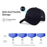 WiFi hidden camera baseball cap showing storage options and TF card limits for discreet surveillance.