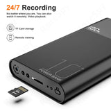 Power bank with TF card slot and remote viewing, featuring 24/7 recording for stealth surveillance.