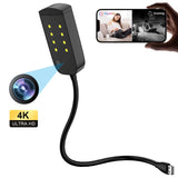 USB night light spy camera with 4K HD recording and flexible design for discreet surveillance.