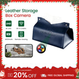 1080P WiFiカメラ、モーション・アラート、64GBストレージ付き高級ティッシュ・ボックス