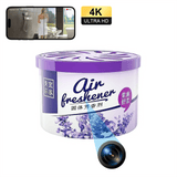 Scent diffuser air freshener with hidden pinhole camera, showcasing 4K UHD video capture technology.