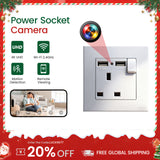 1080P WiFi 13A の壁のソケットのカメラは二重 USB の急速な充電器および動き検出を用いる