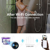 Scent diffuser spy camera setup showing real-time video streaming via Wi-Fi, discreet pinhole lens and smartphone connectivity.