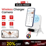 WiFi 1080P Wireless Charger Camera with Motion Detection for Home Security
