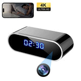 1080P WiFi alarm clock spy camera with LED display and hidden lens for discreet monitoring