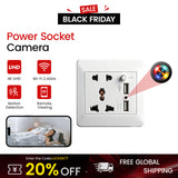 Universal Wall Outlet Camera with Dual USB Charger and 1080P Motion Detection