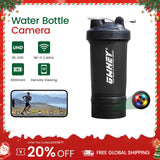 Eiweißschüttelflasche mit 1080P WiFi Kamera, 64GB Speicher und Bewegungsalarm