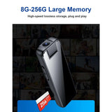 Compact mini camera with 8G-256G memory, featuring lossless storage and plug-and-play functionality.