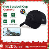 Cámara WiFi de 1080P para gorras de béisbol con acceso remoto y detección de movimiento