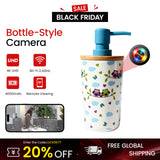 Cámara para botellas con bomba de empuje - 4K/2K/1080P/720P con gran angular de 110°, detección de movimiento y batería de 10H