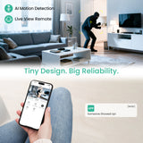 WiFi Pinhole Hidden Camera features AI motion detection and live view remote, showcasing reliability in a tiny design.