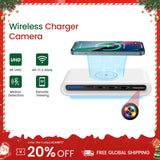 Diskrete 3-in-1-Ladehub-Kamera - 1080P WiFi mit USB-Anschlüssen, Bewegungsalarm und Schleifenaufzeichnung