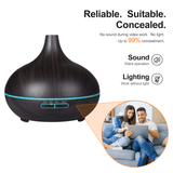 Calming ultrasonic aroma diffuser with hidden WiFi camera, designed for silent operation and discreet use in homes or offices.