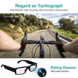 High-definition riding glasses with video function, capturing clear footage of cycling adventures.