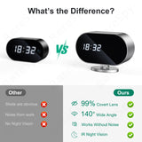 4K WiFi Clock Camera with Night Vision, Motion Detection & Remote Viewing