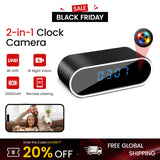 1080P WiFi Alarm Clock Camera - IR Night Vision, 136° Wide-Angle & Multi-User Monitoring