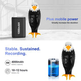 Eagle wall lamp WiFi camera with mobile power features for extended battery life and discreet surveillance.