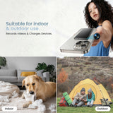 4K HD Spy Camera Power Bank with Wireless Charging & WiFi Remote View - AI Motion Detection for Pet/Nanny Monitoring