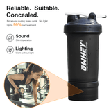 Protein shaker bottle with WiFi hidden camera, silent operation and 99% concealment for discreet fitness surveillance.