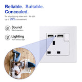 WiFi hidden camera wall socket with dual USB ports, silent operation, and 99% concealment for covert surveillance.