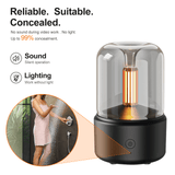 WiFi hidden camera candlelight diffuser with silent operation and no visible indicators for discreet surveillance.