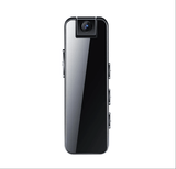 FHD Clip-On Mini Camera with rotatable lens, sleek design, and multiple buttons for easy operation.