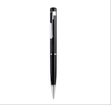 Smart pen voice recorder with sleek black design, perfect for discreet audio recording and transcription.